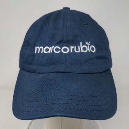 Marco Rubio Strapback Hat Blue One Size Adjustable Embroidered Vented Holes