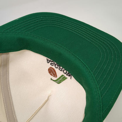 K-Products 5 Panel Hat White Green OSFM Asgrow Seed Snapback Made in USA Farm