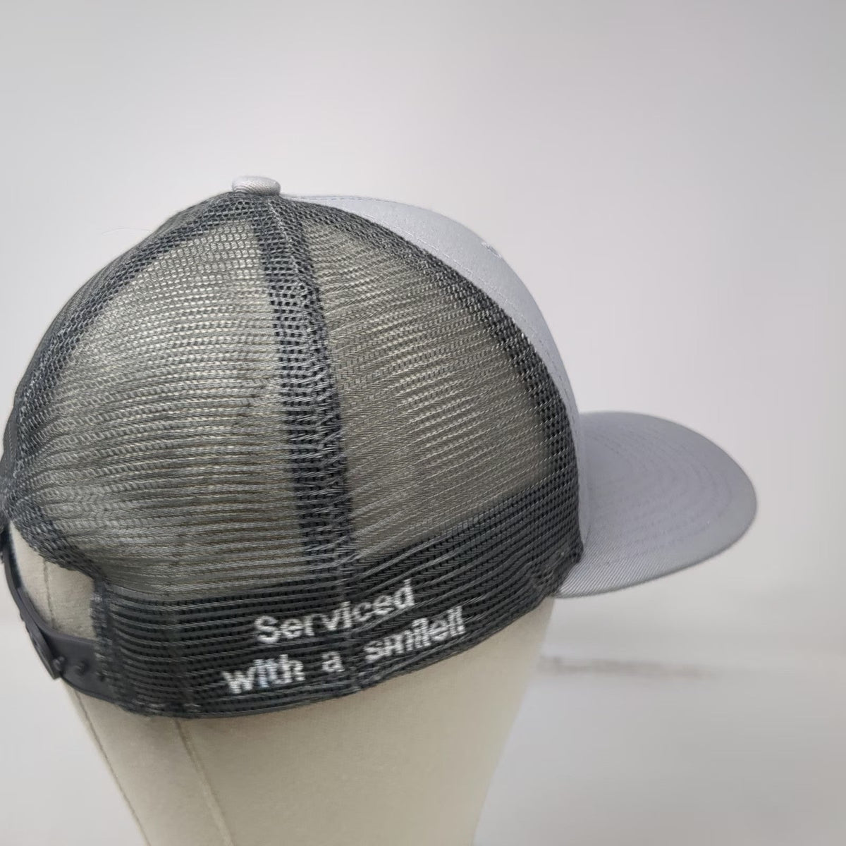 New Era Trucker Hat Gray OSFM 9FIFTY EV Enlightened Views Mesh Snapback Serviced