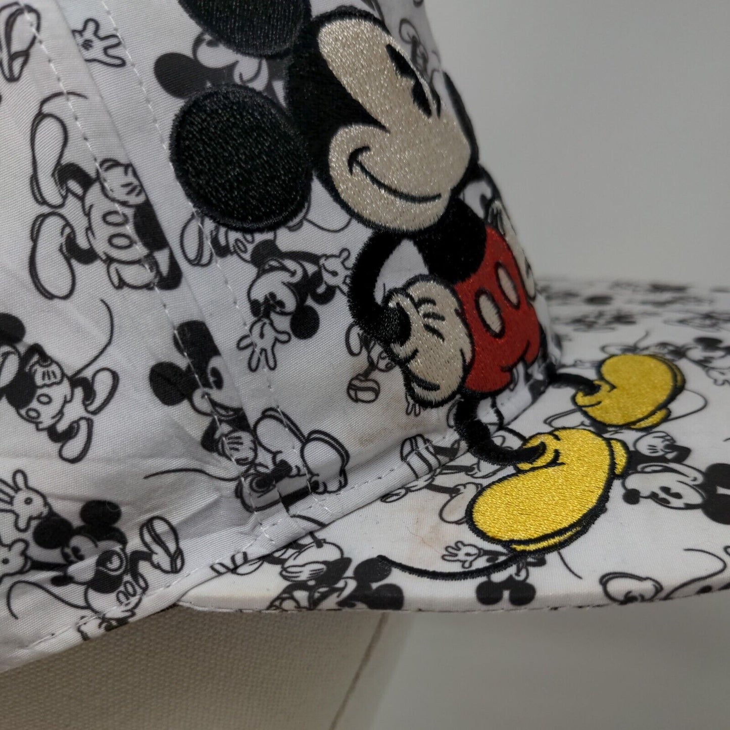 Mickey Mouse Snapback Hat Multi Adult 57-60cm Embroidered All Over Print