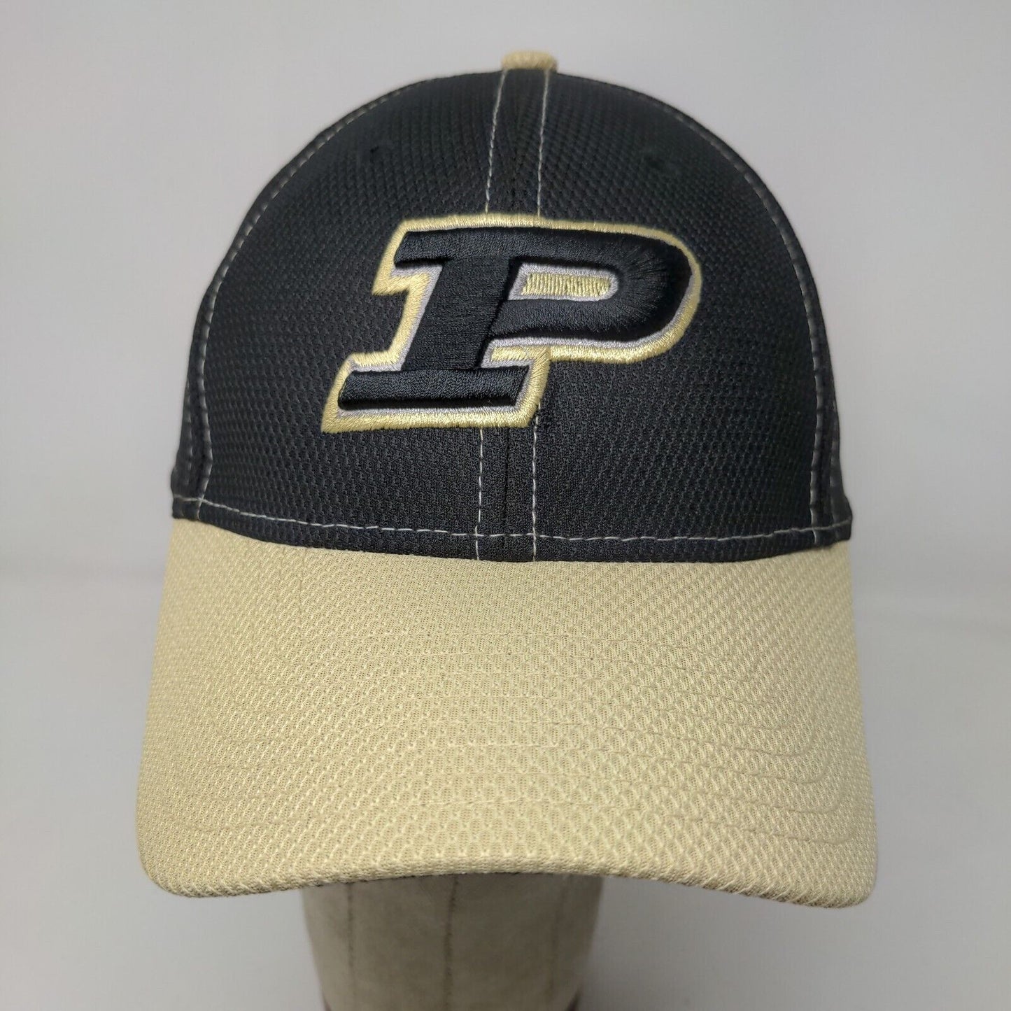 New Era Mens Strapback Hat black Gold Adjustable Embroidered Purdue Boilermakers