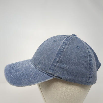 Unbranded Strapback Hat Blue Dark Denim One Size Adjustable Blank