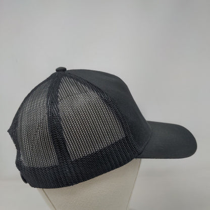 Otto Snapback Trucker Hat Black One Size Adjustable Mesh Back 6 Panel Blank