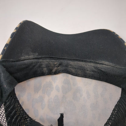 Leopard Snapback Mesh Back Trucker Hat Multi One Size Animal Print HG