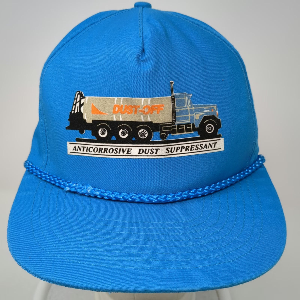Mohr's 5 Panel Blue One Size Rope Snapback Dust-Off Industrial Truck Logo Hat