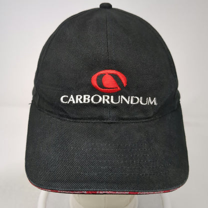 Archibald Baseball Cap Black One Size Carborundum Logo Strapback Eyelets Hat