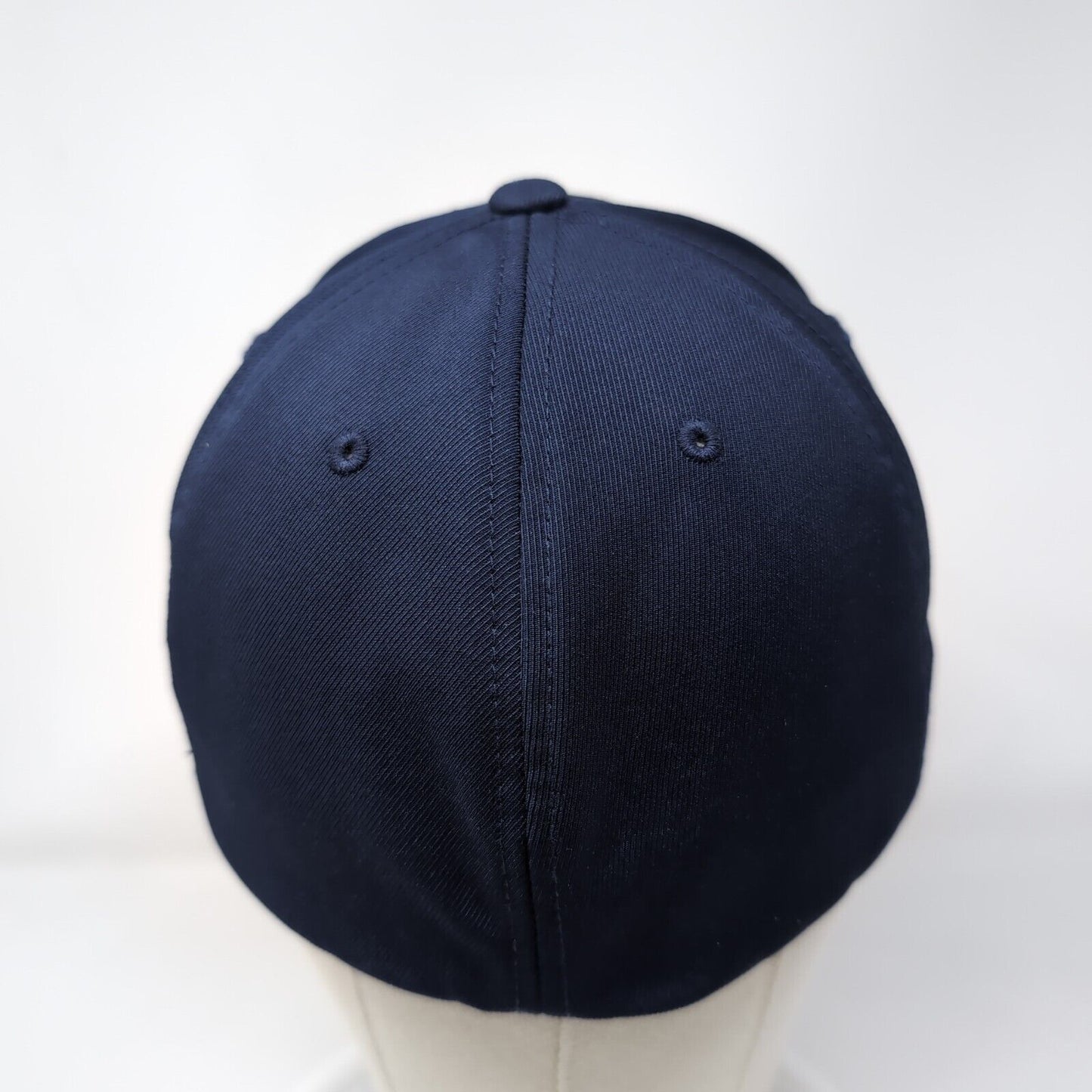 Sky View Hawks Fitted Hat Blue L/XL Flexfit Vented Holes 6 Panel Yupoong