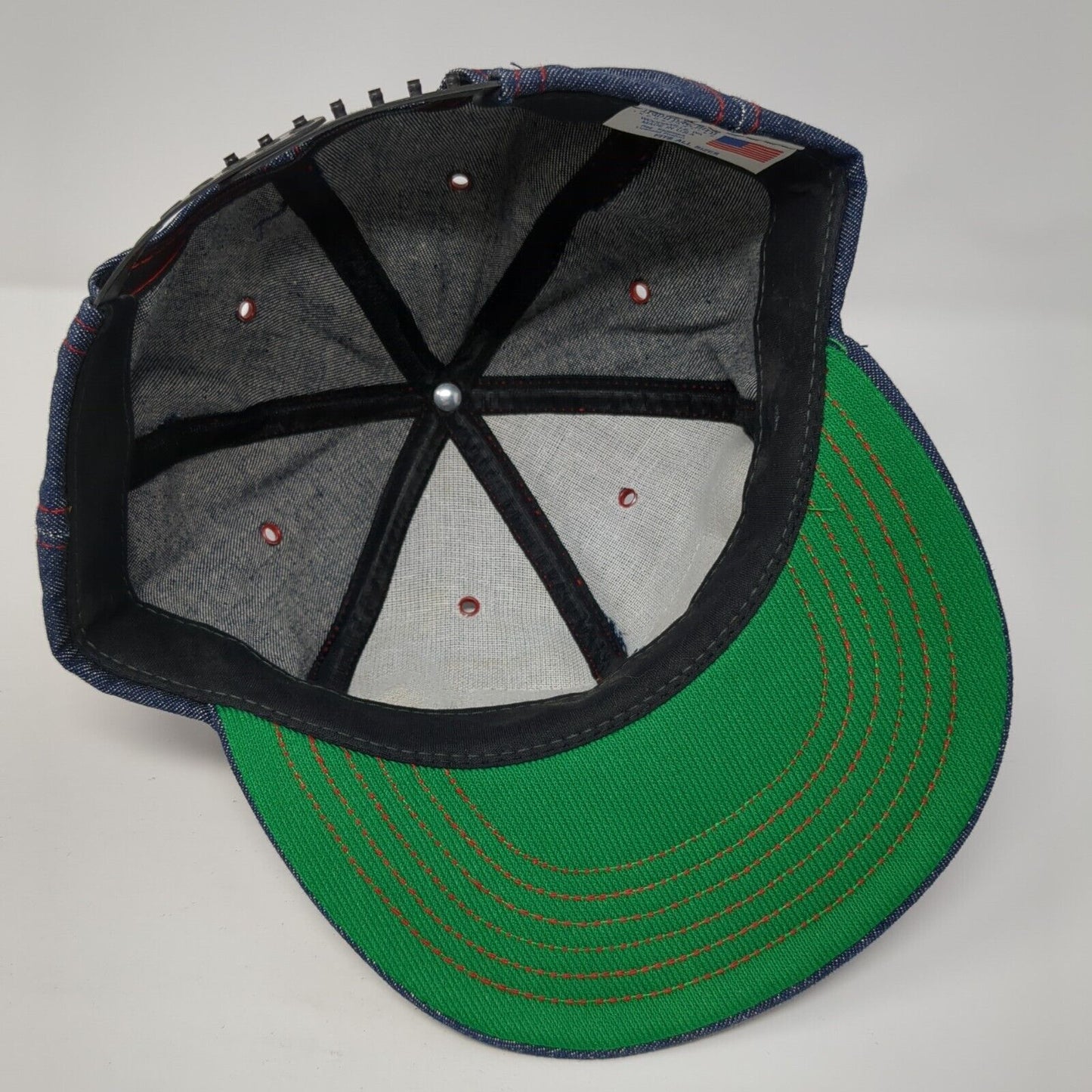 CF Snapback Hat Blue One Size Adjustable Embroidered Denim 6 Panel Tonkin