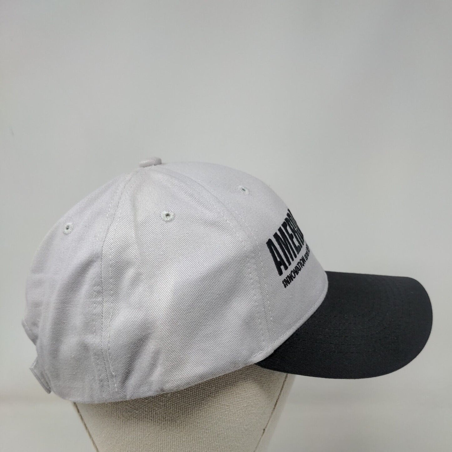 Amerden Innovation and Reliability Strapback Hat Gray One Size Embroidered