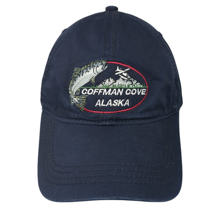 Coffman Cove Alaska Strapback Hat Blue One Size Drift Creek Outdoors