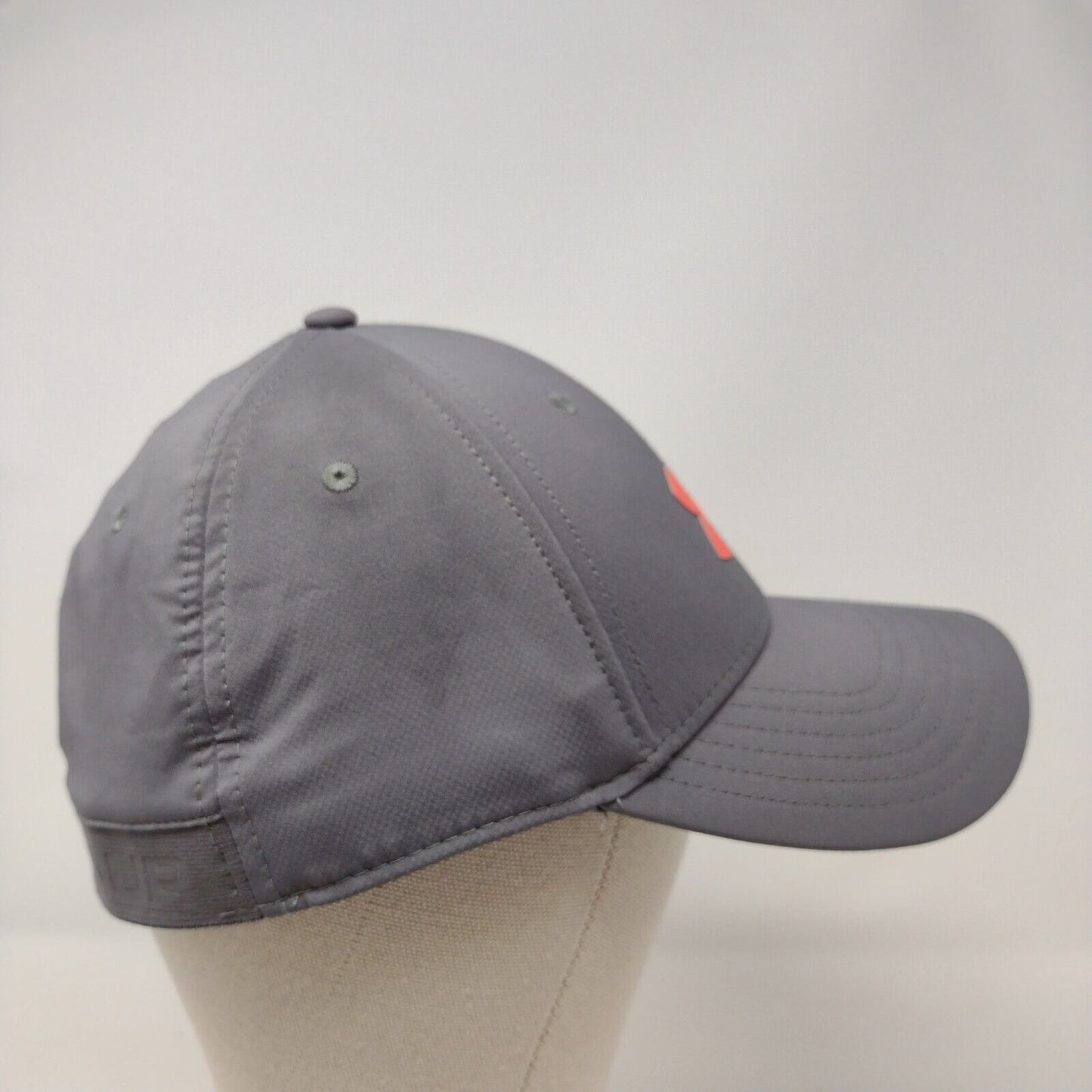 Under Armour Fitted Hat Gray Large/XL Solid Vent Holes 6 Panel