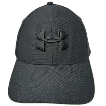 Under Armour Baseball Cap Black XL Tonal Logo Stretch Fit Structured Textured