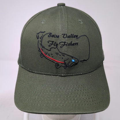 Buck's Bags Baseball Cap Green OSFM Boise Valley Fly Fishers Catch Release Hat