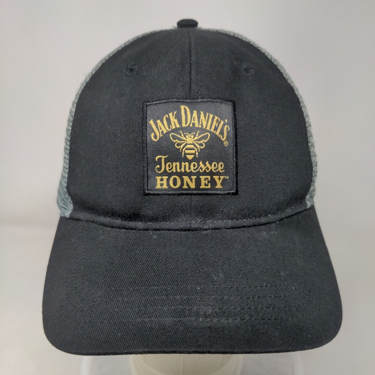 Jack Daniel's Tennessee Honey Strapback Mesh Back Trucker Hat Black OSFA