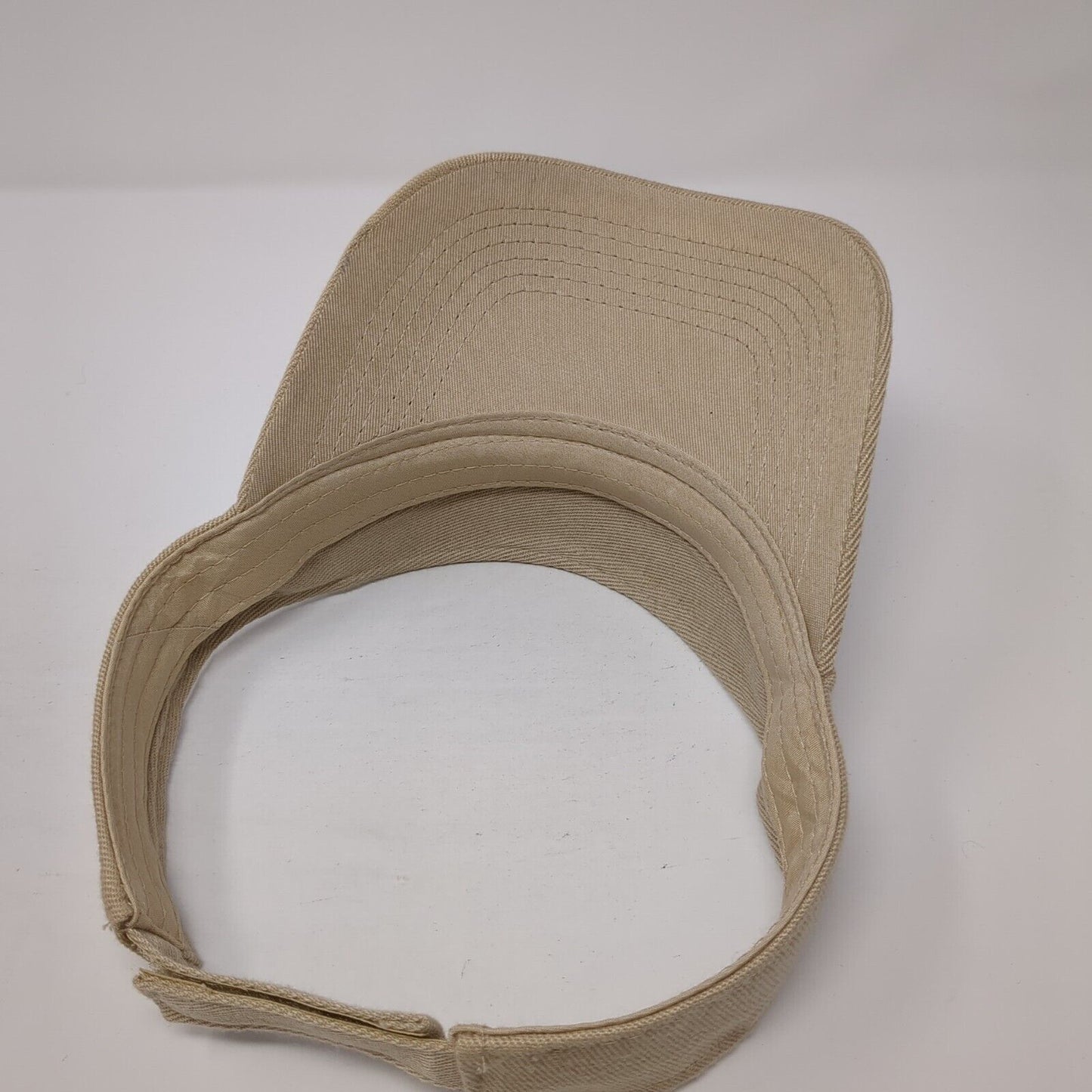 Unbranded Strapback Sun Visor Hat Tan One Size Adjustable Lightweight Blank