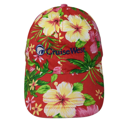 Cruise West Strapback Hat Multi One Size Adjustable Floral Hawaiian HG