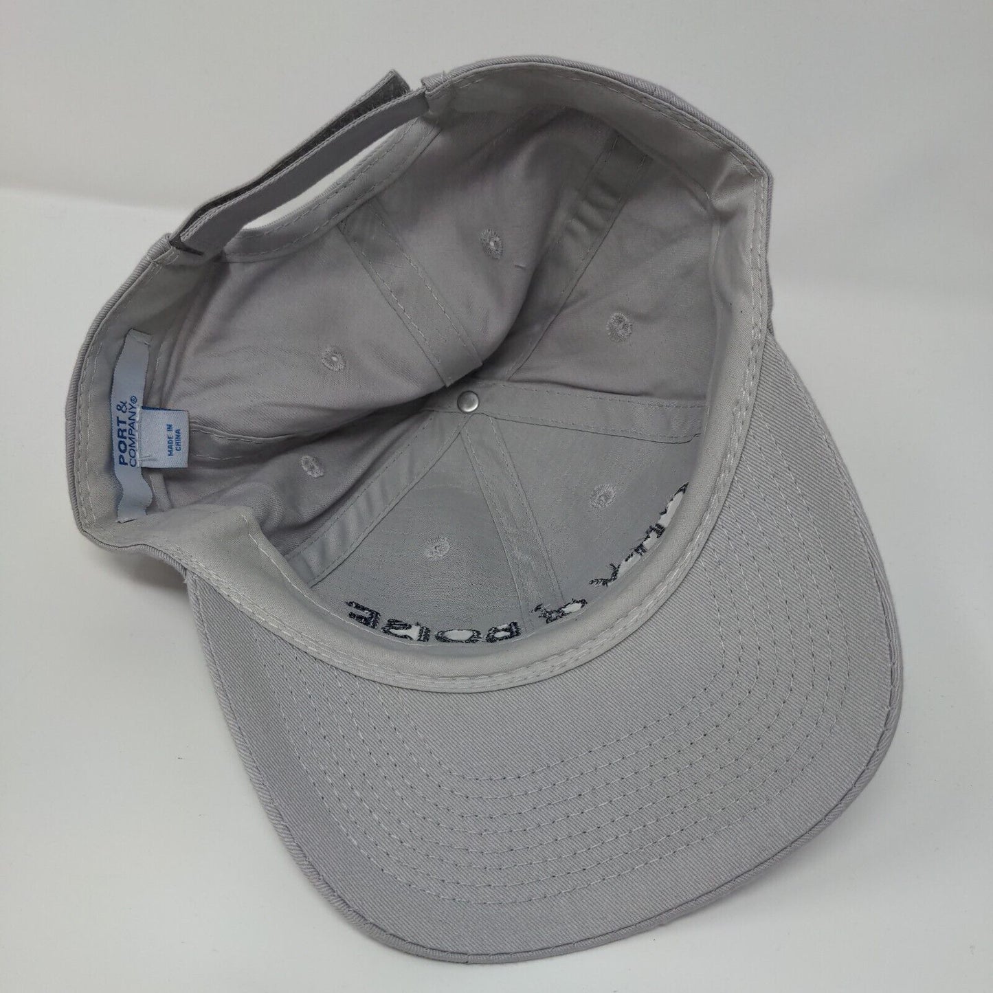 City of Boise Strapback Hat Gray One Size Adjustable Embroidered Port & Company