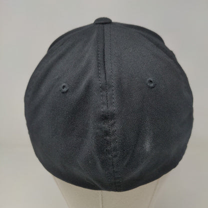 Yupoong Men's Fitted Hat Black Size L-XL Flexfit Polycotton Blend ECS Workshop