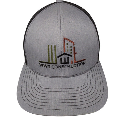 WWT Construction Snapback Trucker Hat Gray OSFA Adjustable Mesh Pacific Headwear