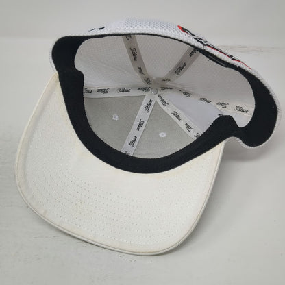 Titleist Baseball Cap White L Mesh Back Pro V1 FootJoy New Era Stretch Golf Hat