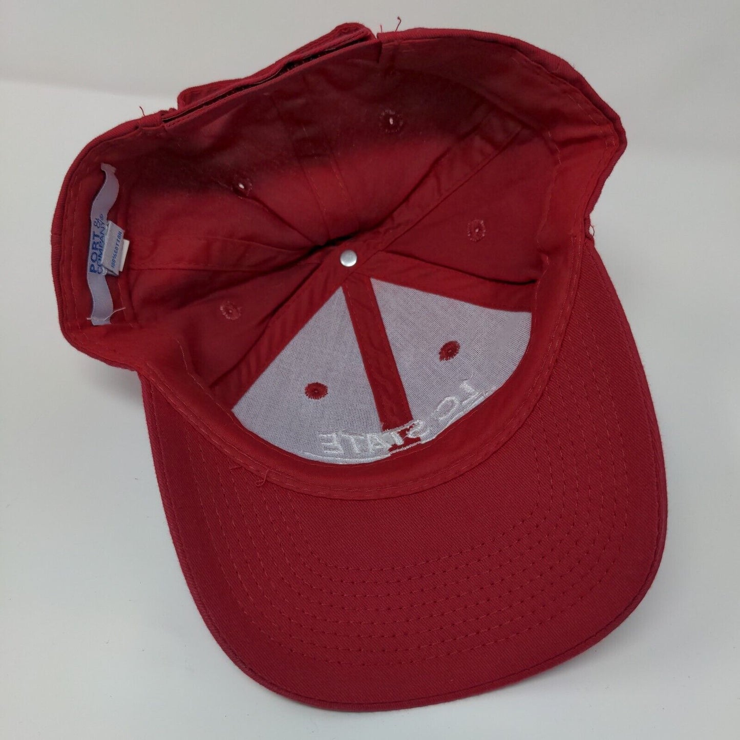LC State Track & Field Strapback Hat Red OSFA 6 Panel Port & Company