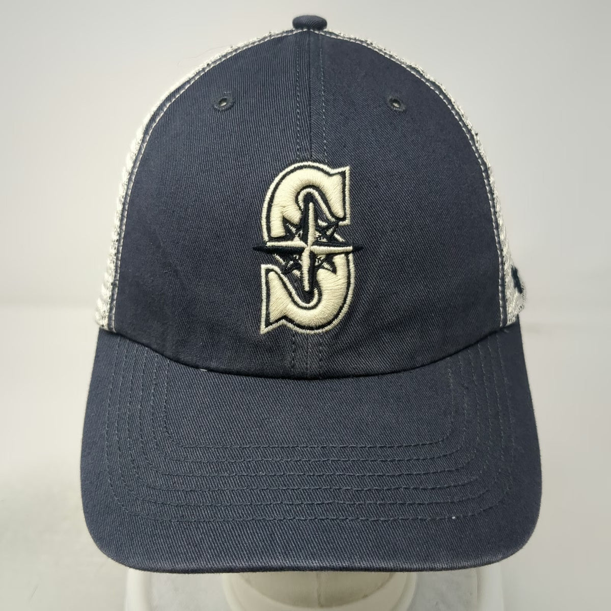 Seattle Mariners MLB '47 Baseball Cap Blue White One Size Hat Mesh Back Stretch