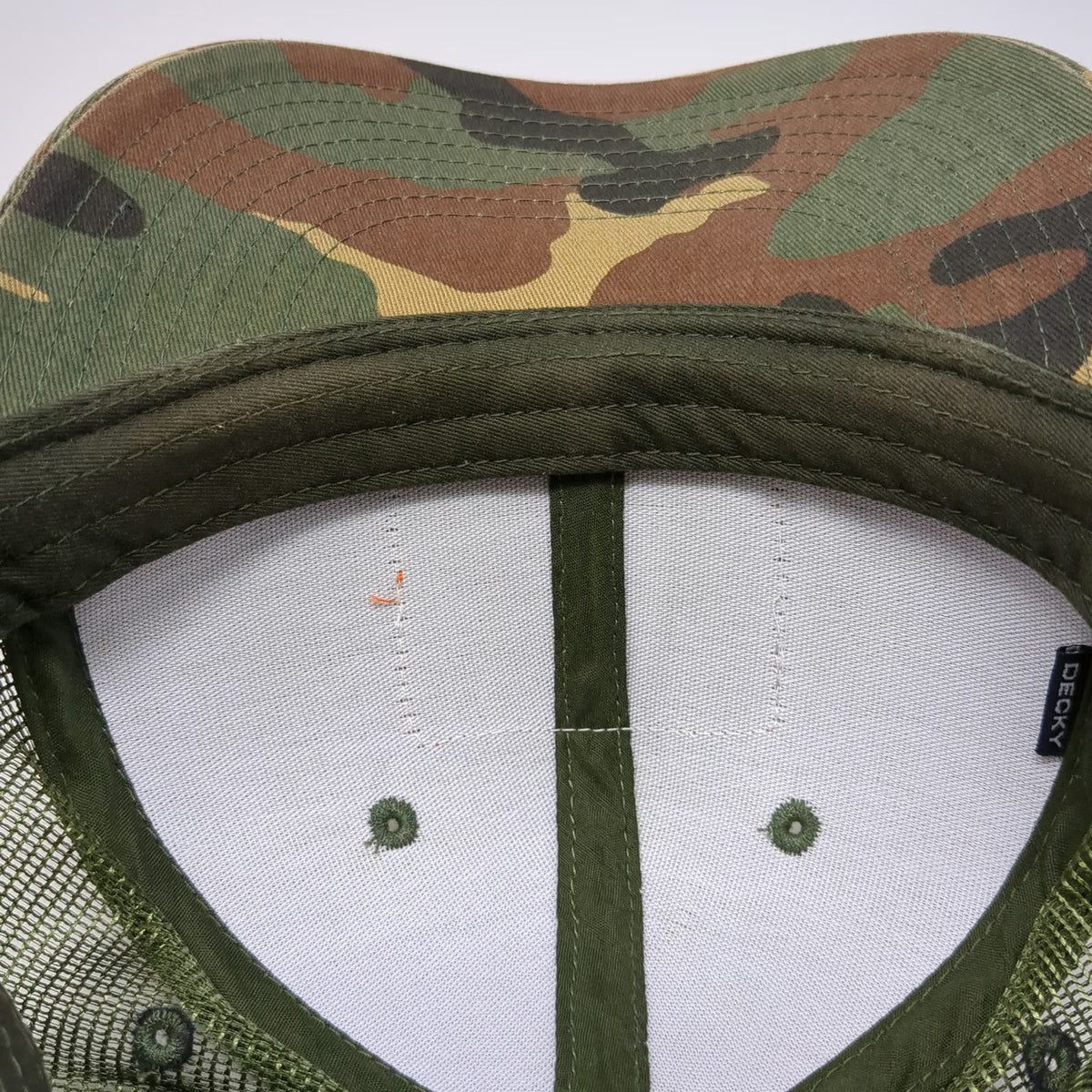 Decky Trucker Hat Green Camo One Size Kip Moore Beer Money Mesh Back Snapback