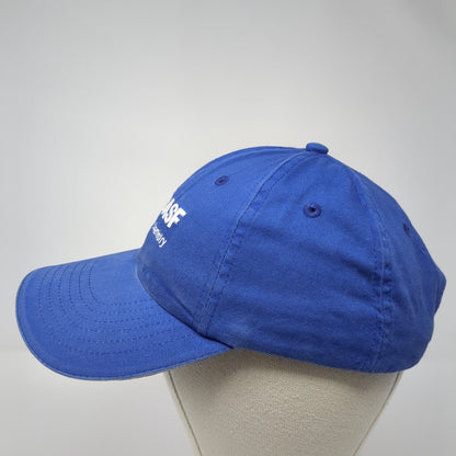 O-BASF We Create Chemistry Slideback Hat Blue One Size Adjustable Embroidered
