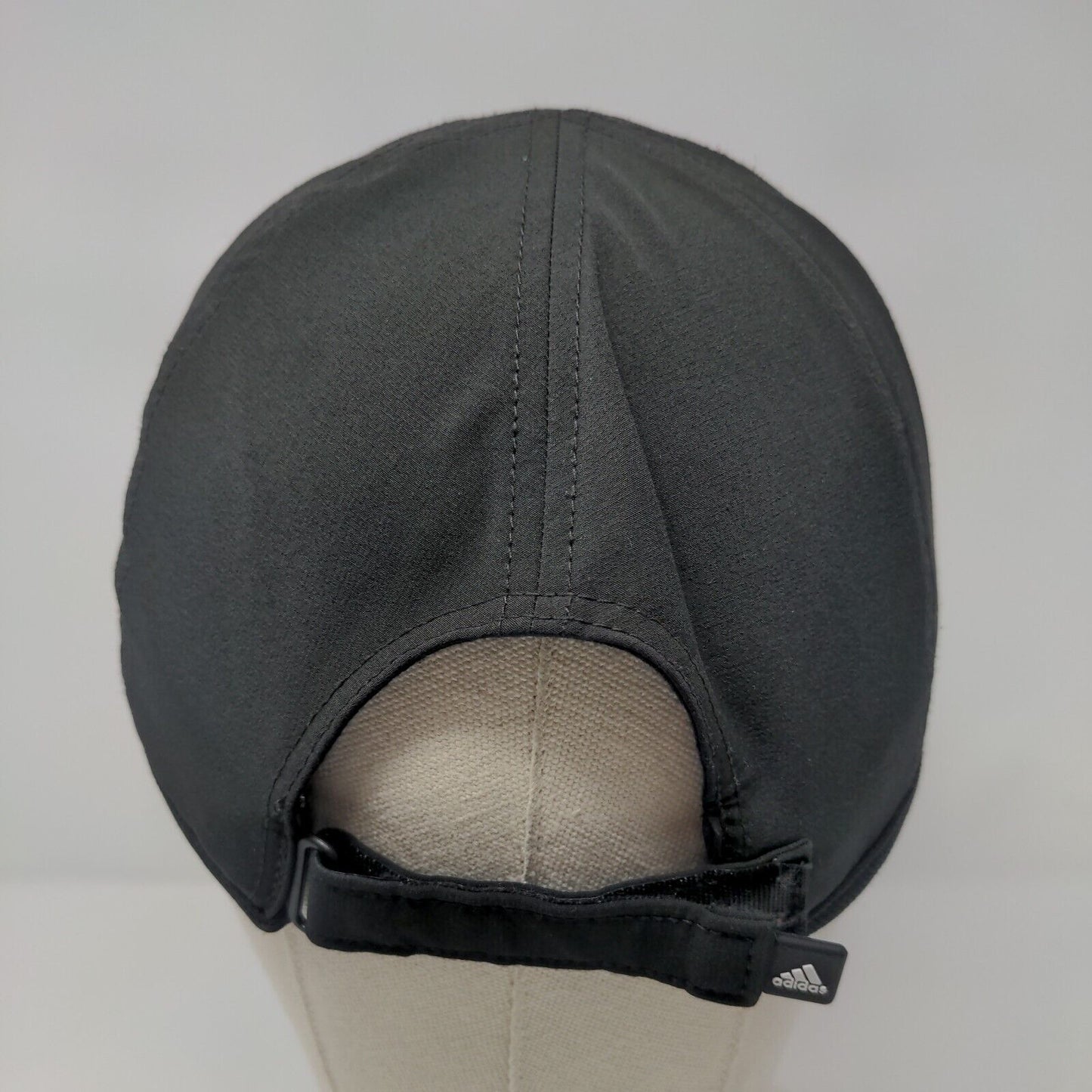Adidas Climalite Strapback Hat Black One Size 3 Stripes Embroidered