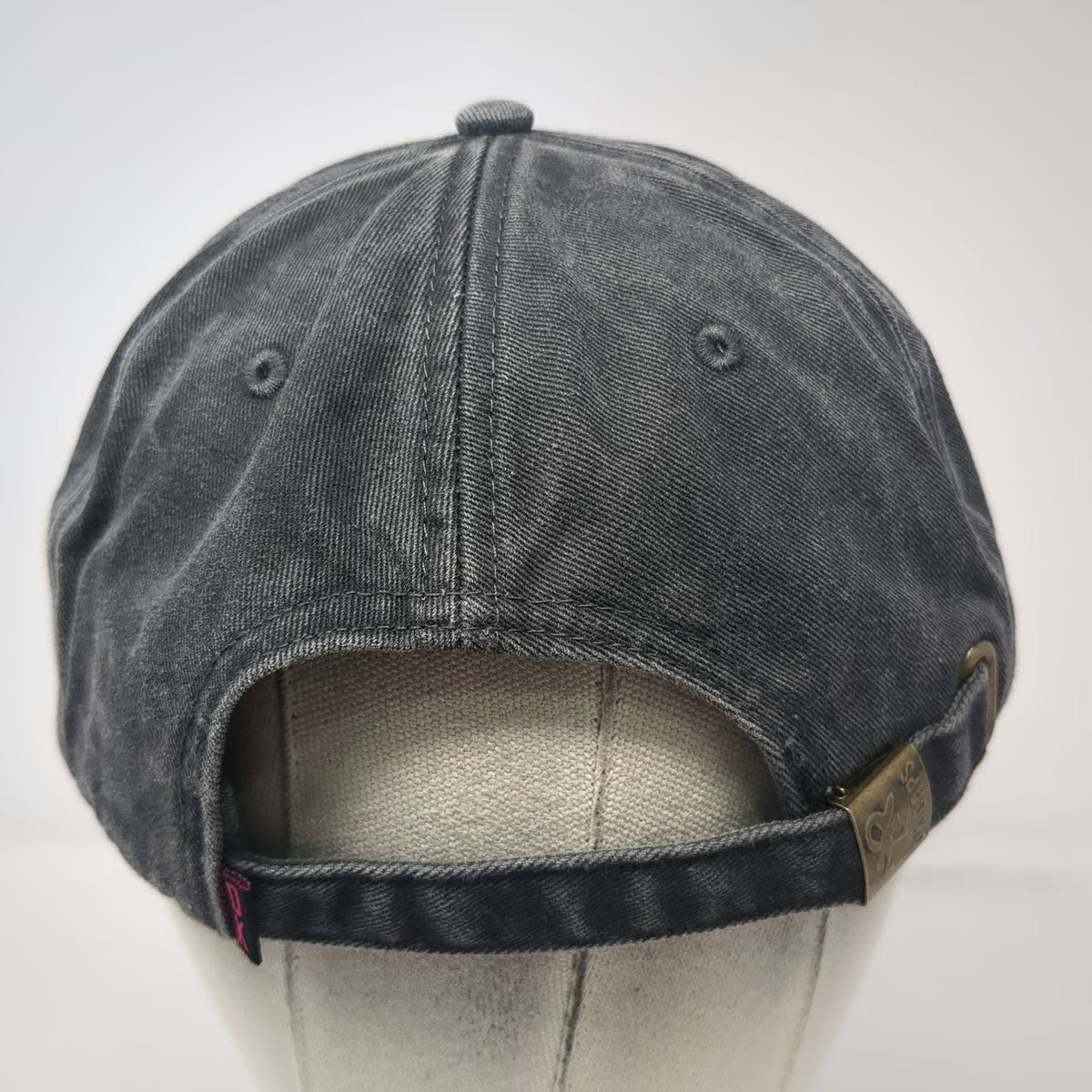 DK CAPS Gray Red Baseball Cap One Size Ft Myers Beach Florida Washed Slideback