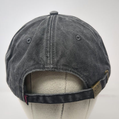 DK CAPS Gray Red Baseball Cap One Size Ft Myers Beach Florida Washed Slideback