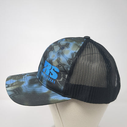 RS Industrial Snapback Trucker Hat Multicolor One Size Mesh Back Camo