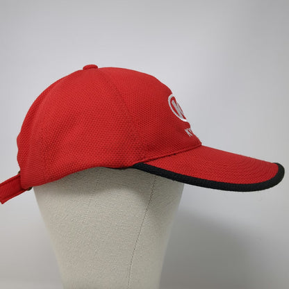 KYMCO Baseball Cap Red One Size Sandwich Brim Slideback Hat Textured Performance