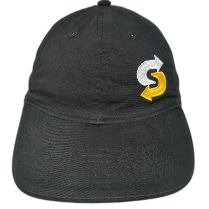Subway Baseball Cap Hat Black One Size Embroidered Logo Adjustable Strapback