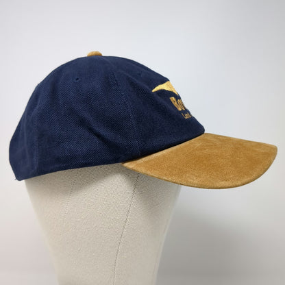 Bovis Lend Lease Baseball Cap Blue Brown Gold One Size Suede Brim Strapback Hat