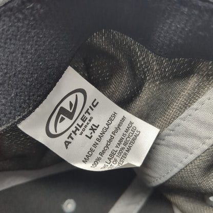 Athletic Works Fitted Hat Gray XL Solid Stretch Vent Holes Outdoor Blank