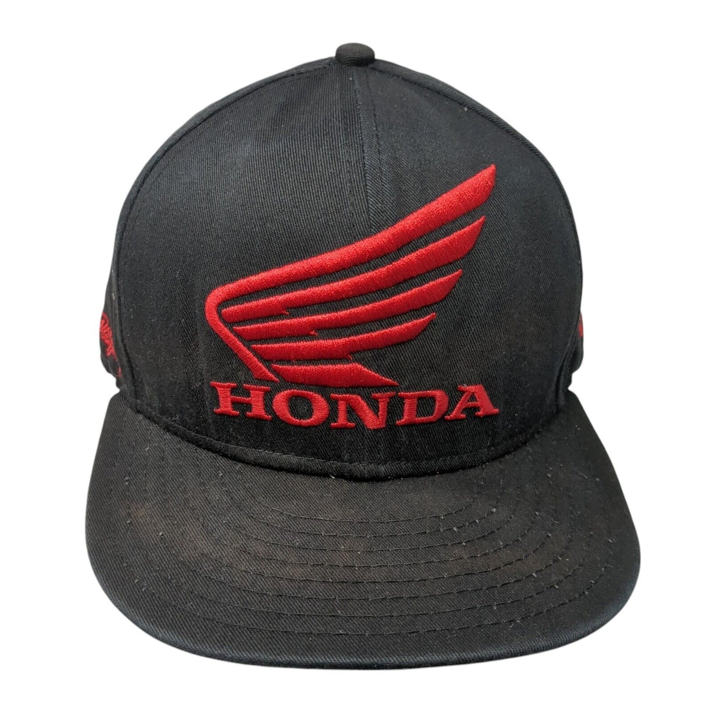 Honda Troy Lee Designs Snapback Hat Black OS Adjustable Embroidered New Era