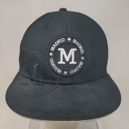 Robin Ruth Men's Snapback Hat black Embroidered Madrid Logo 100% Cotton