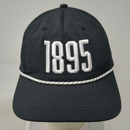 Swannies Golf 5 Panel Black Hat One Size 1895 Rope Performance Snapback Cap