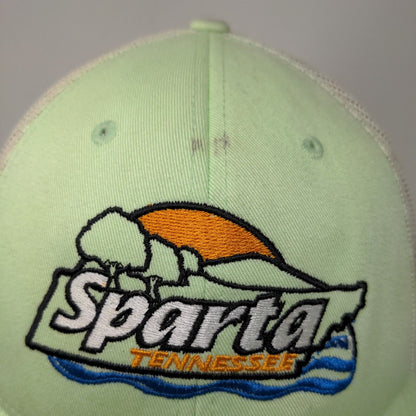 Sparta Tennessee Snapback Trucker Hat Green M/L Embroidered Mesh Back Richardson