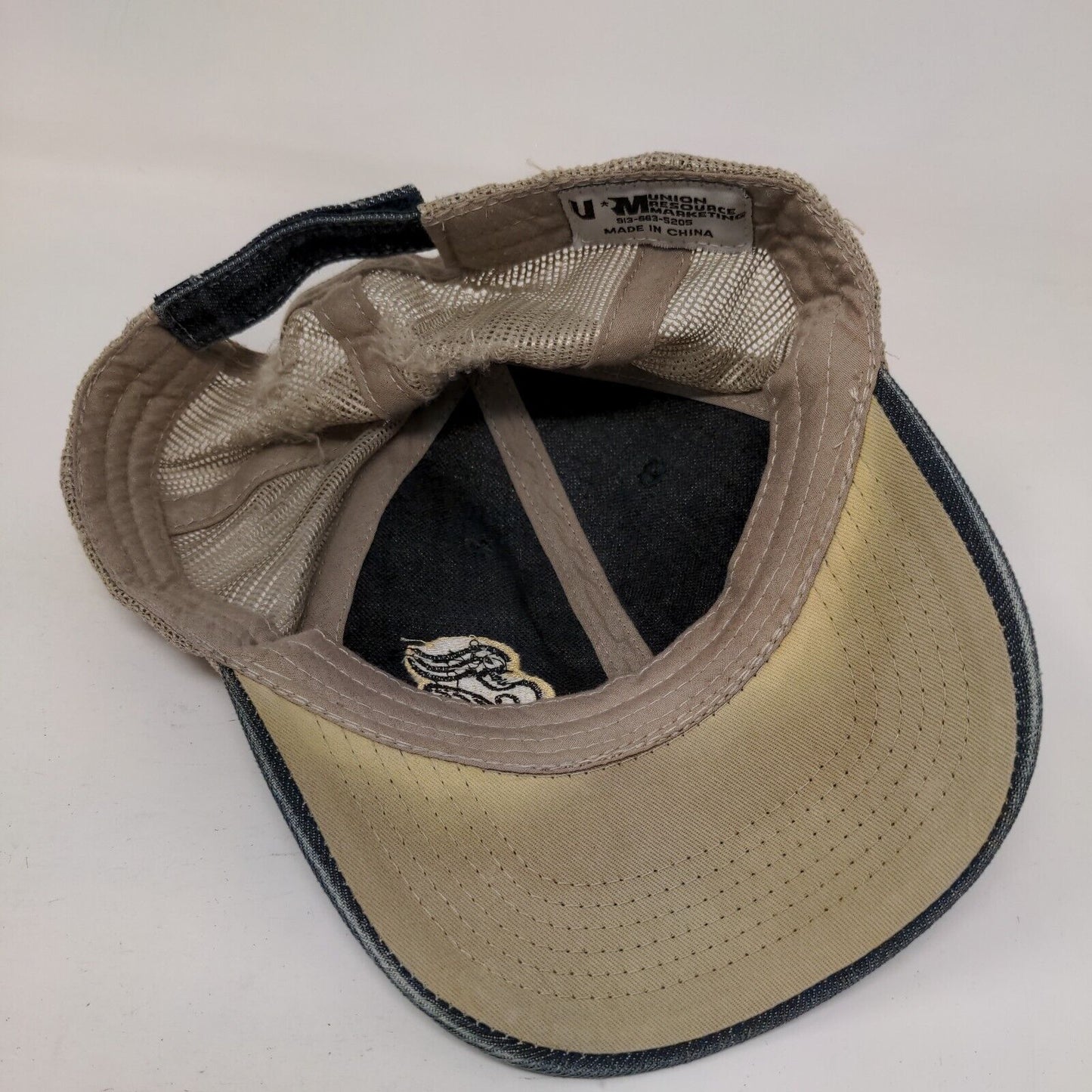 Panera Bread Strapback Trucker Hat Blue OS Adjustable Embroidered Mesh Back