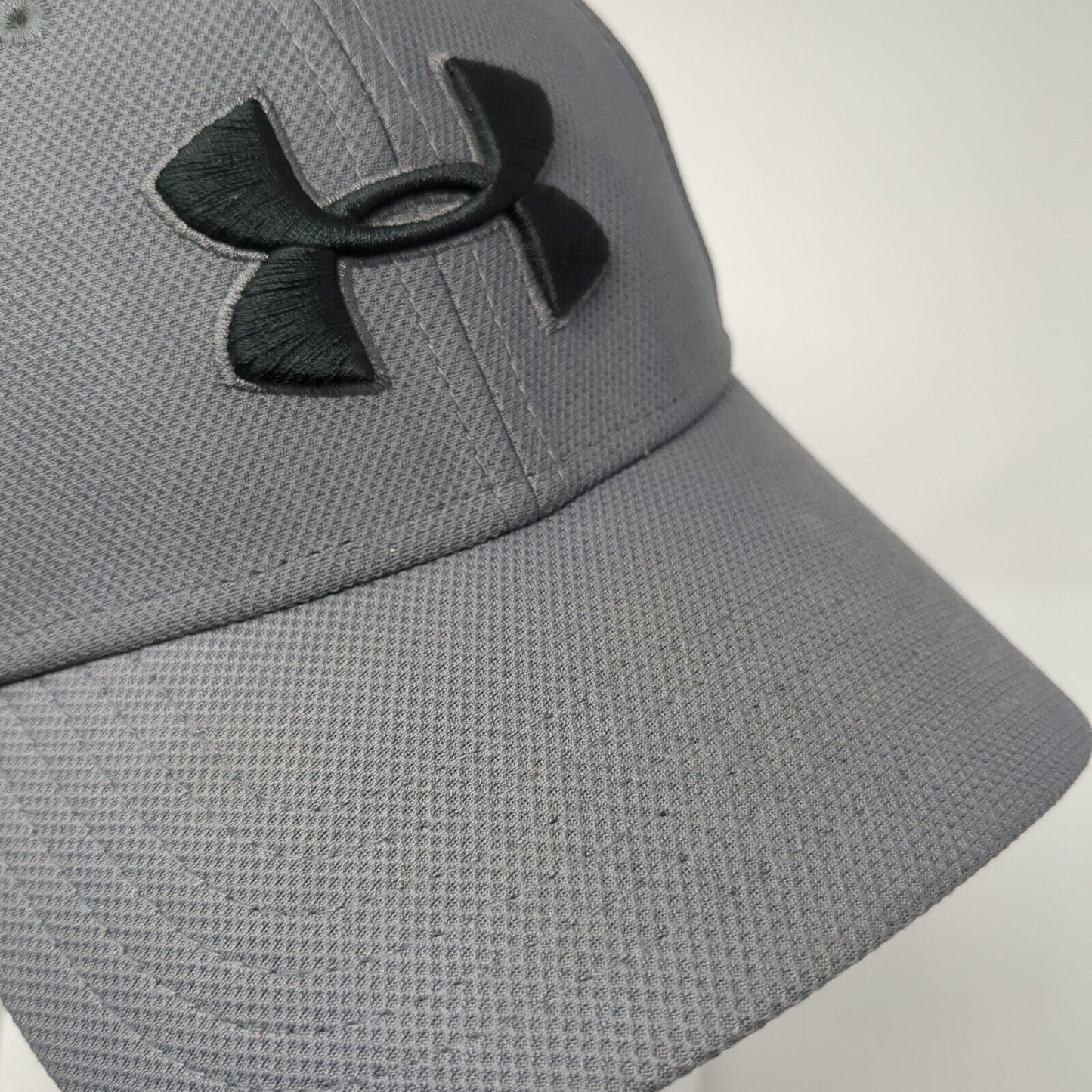 Under Armour Blitzing Fitted Hat Gray L/XL Stretch UA Classic Fit