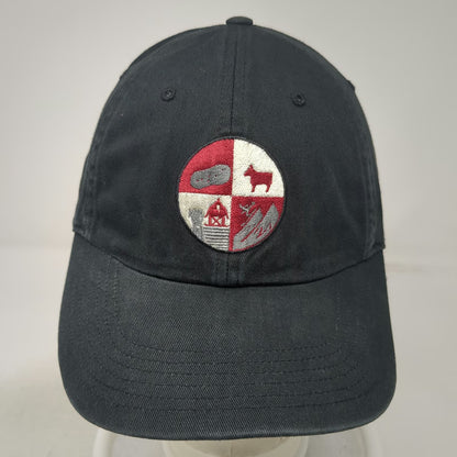 Richardson Baseball Cap Black One Size Jones Family Farm Logo Slideback Hat