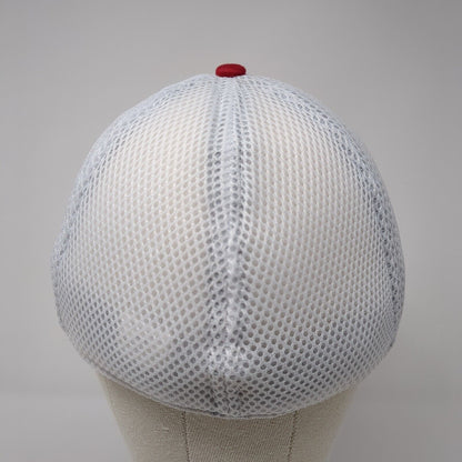 CHS Fitted Trucker Hat Red M/L Mesh Back Embroidered Mesh Back 39Thirty New Era