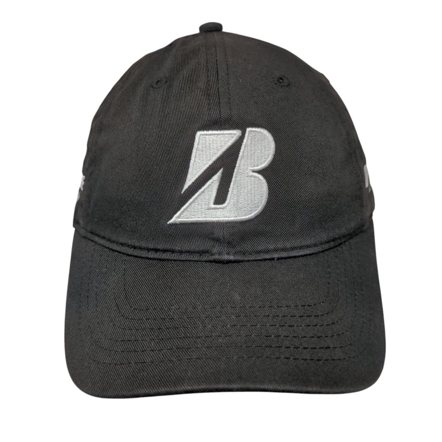 Bridgestone Golf Slideback Hat Black OSFA Adjustable Embroidered Cotton