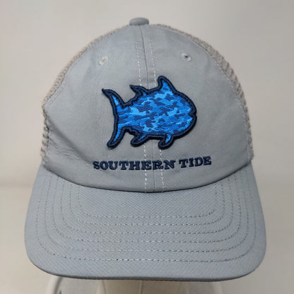 Southern Tide Skipjack Patch Snapback Mesh Back Trucker Hat Gray One Size
