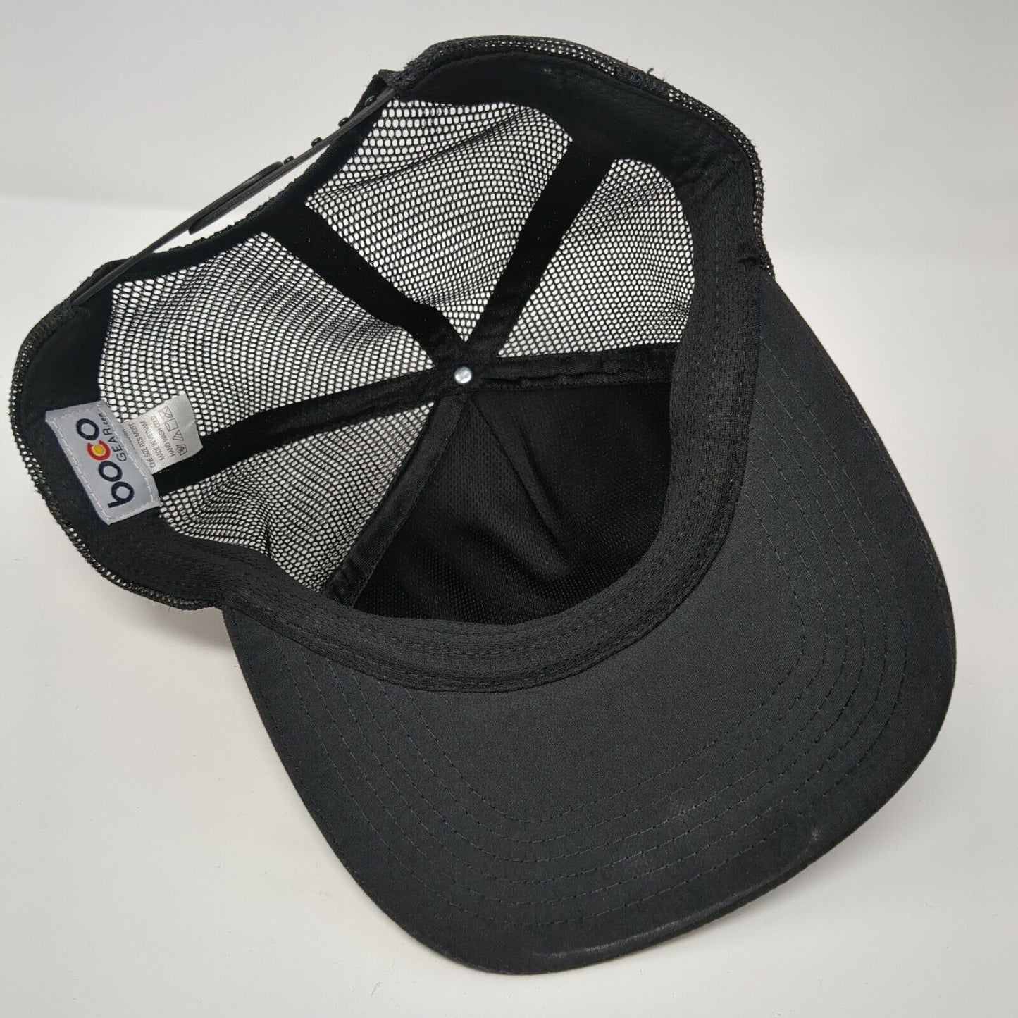 Fleet Feet Sports Snapback Trucker Hat Black OSFM Mesh Back Boco Gear