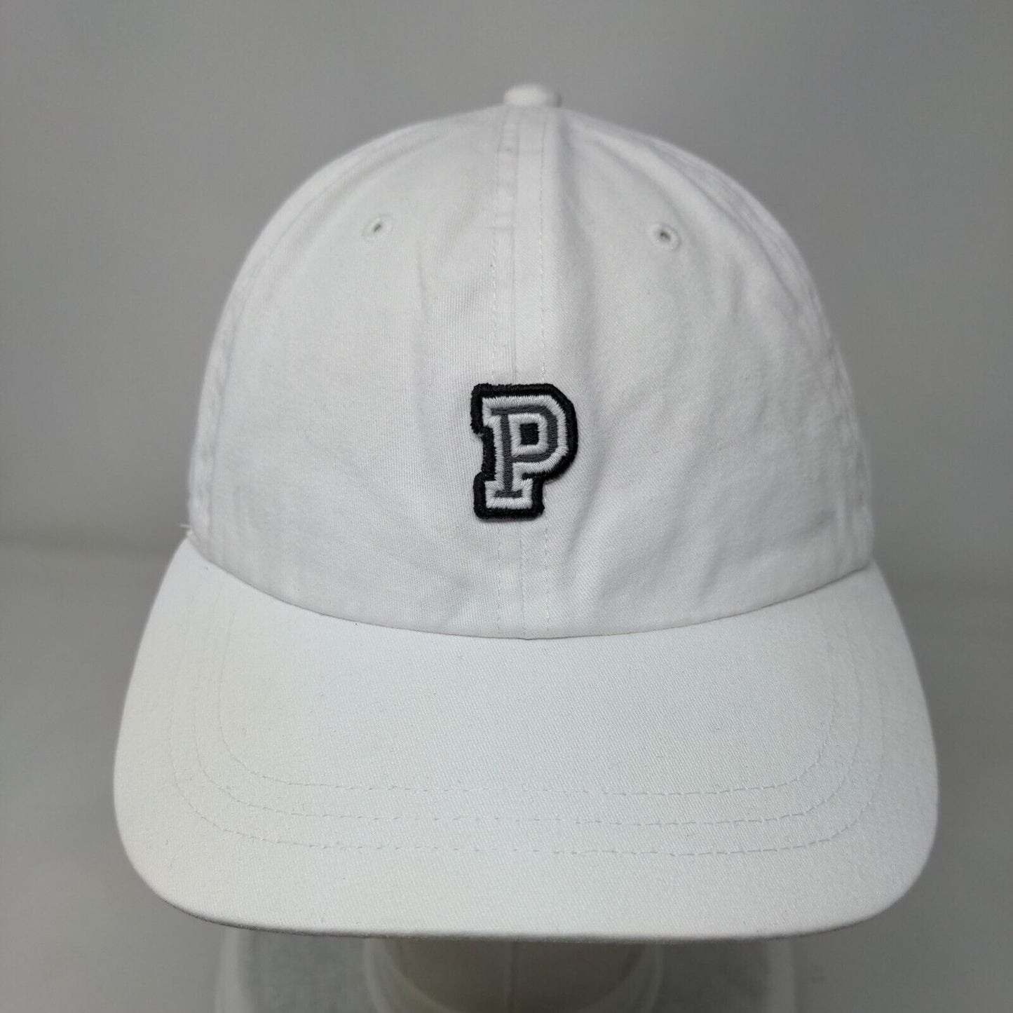 PINK Victoria's Secret Slideback Hat White OS Adjustable Embroidered Cotton