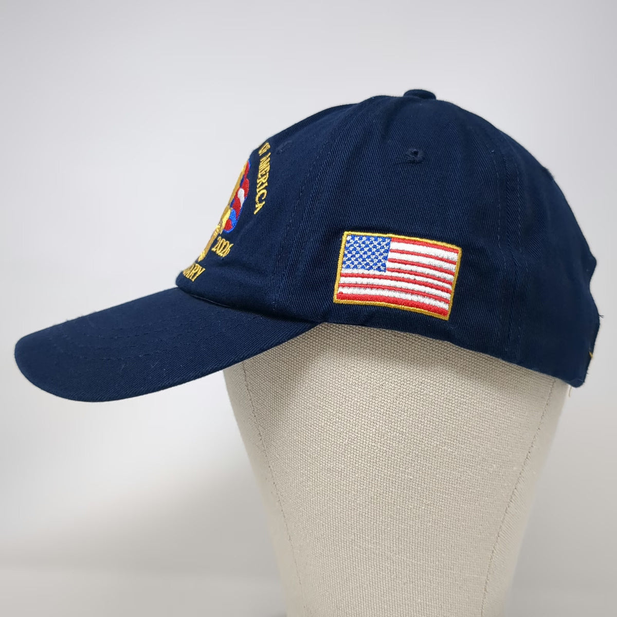 Baseball Cap Blue One Size 250th Anniversary USA Flag Liberty Bell Eagle Hat