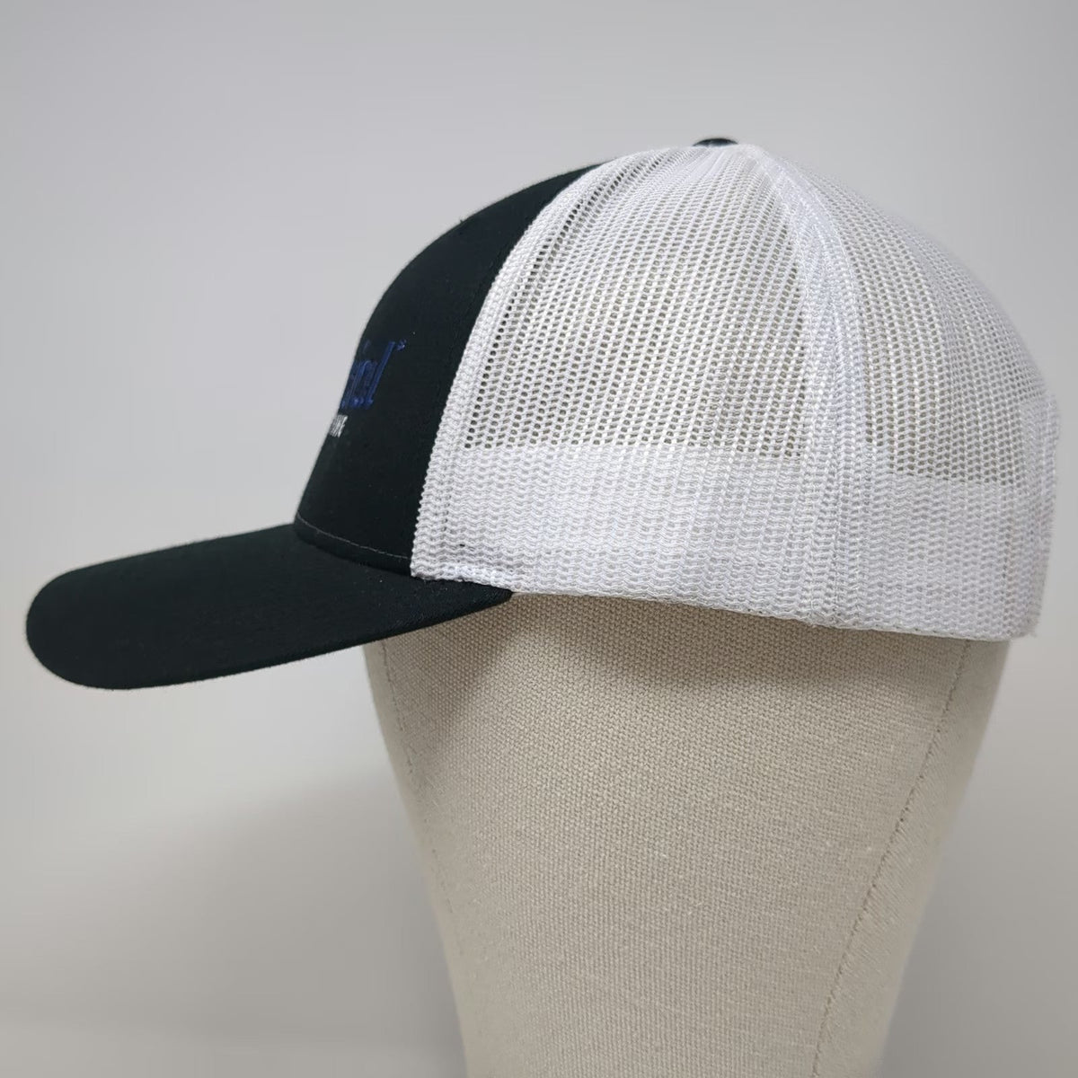 Richardson 115 Trucker Hat Black L Provincial Senior Living Mesh Snapback Brim